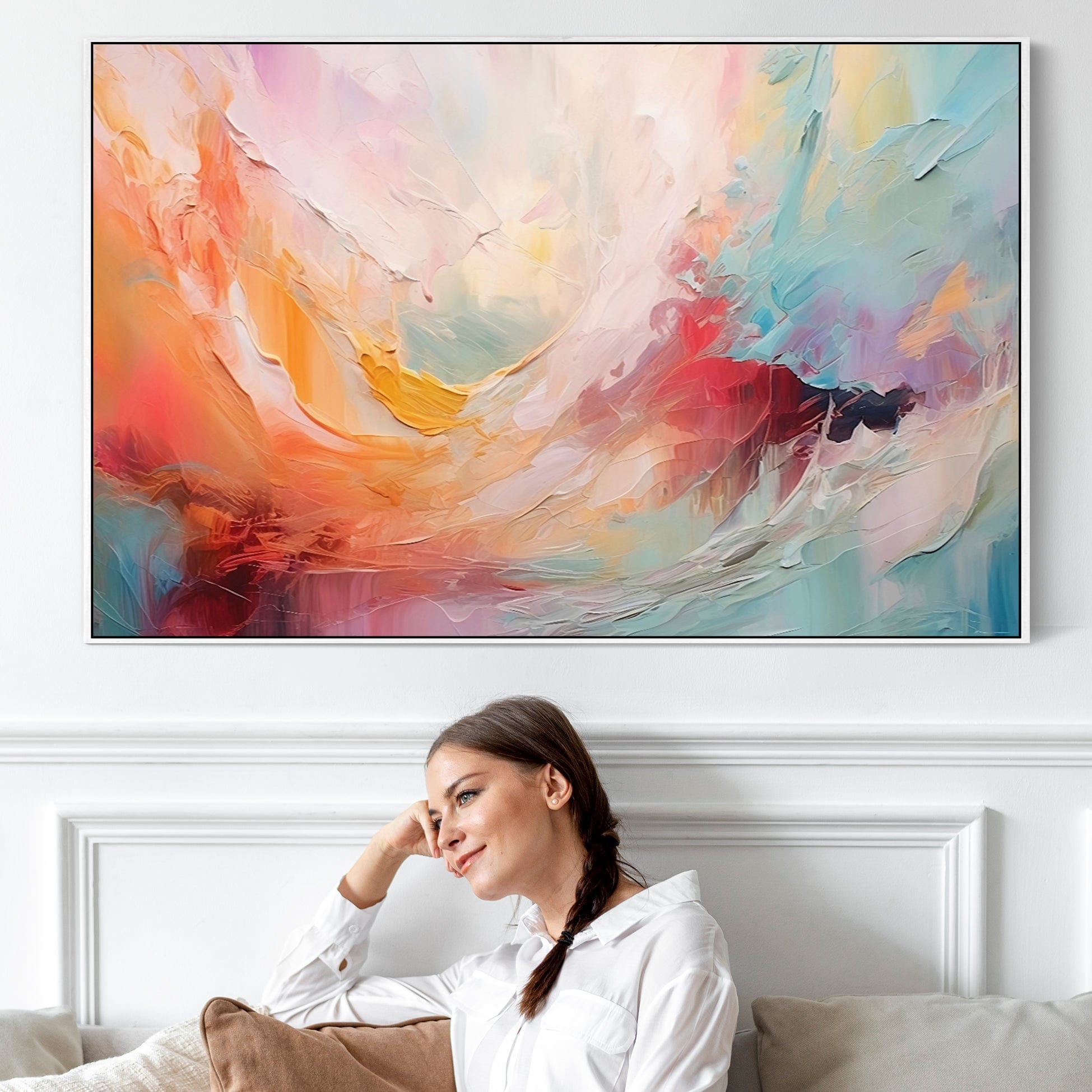 Oil painting of the ghats